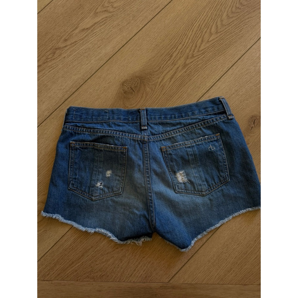 Rag & Bone JEAN Freeport Distressed Denim Shorts Blue W1907K273FRE Size 25 - Picture 6 of 7